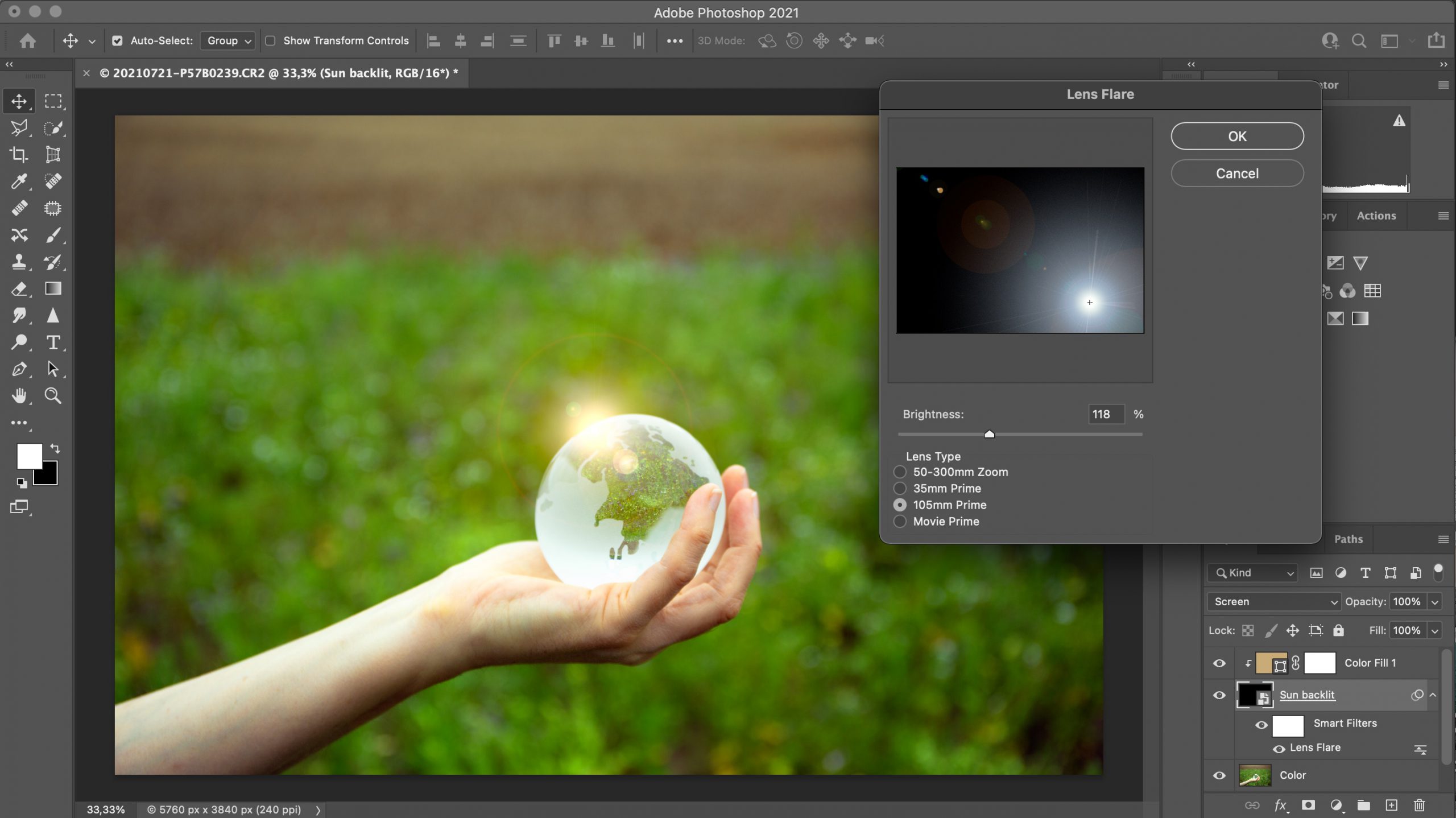 How to add sun or sun glare in fast and easy Rawismyreligion