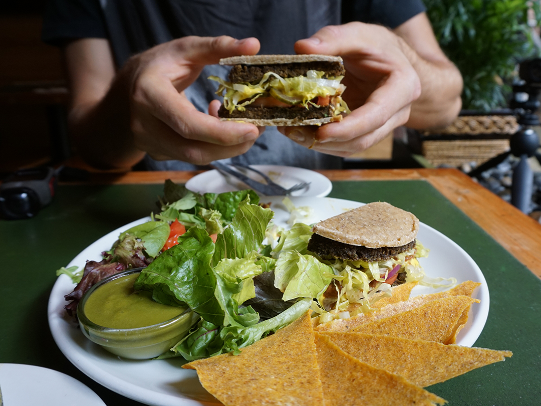 All American Burger with BBQ Sauce