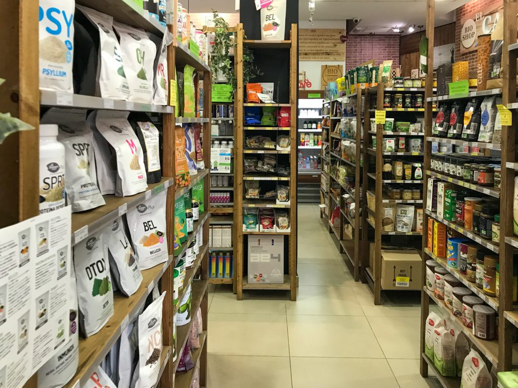 Supermercado Ecológico El Cambio Bioladen in Malaga, Spanie.