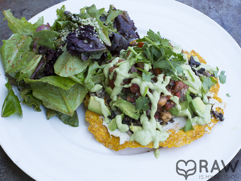 Tostada Au Lac Raw Vegan