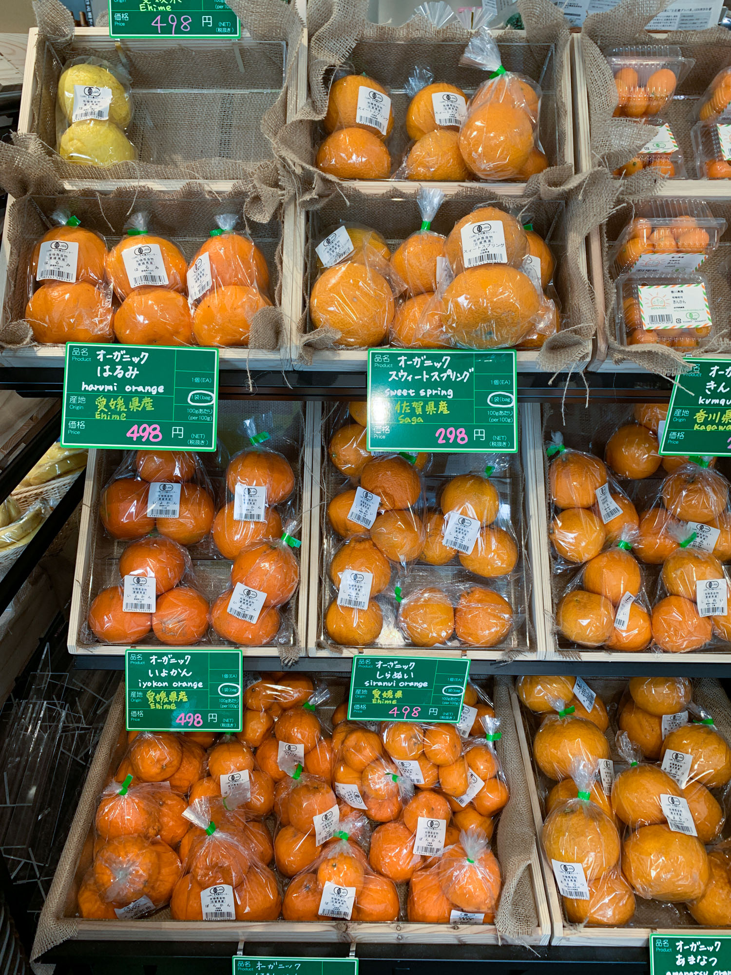 Organic carrots in Tokyo