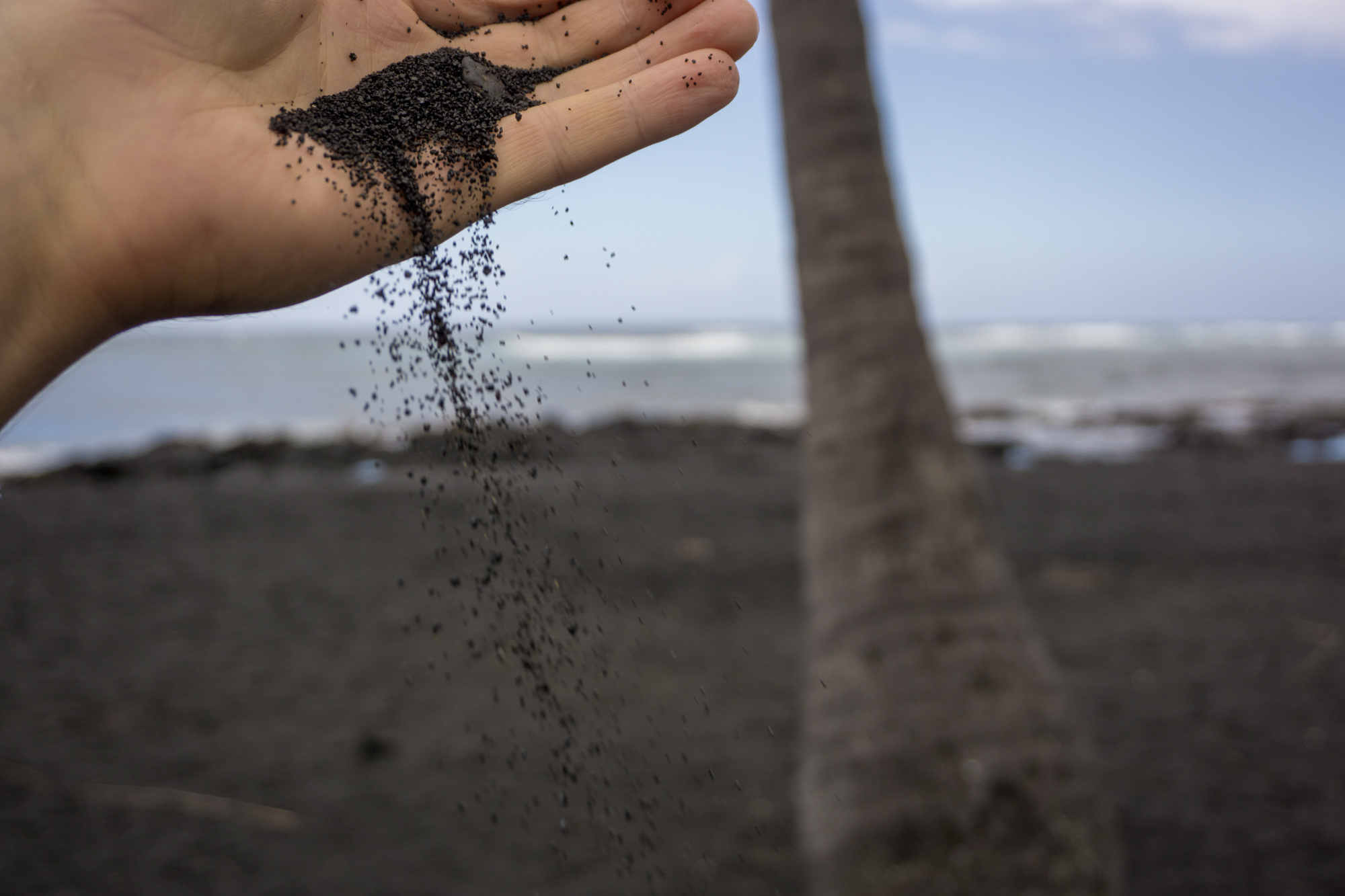 Black Sand Beach on Big Island, Hawaii