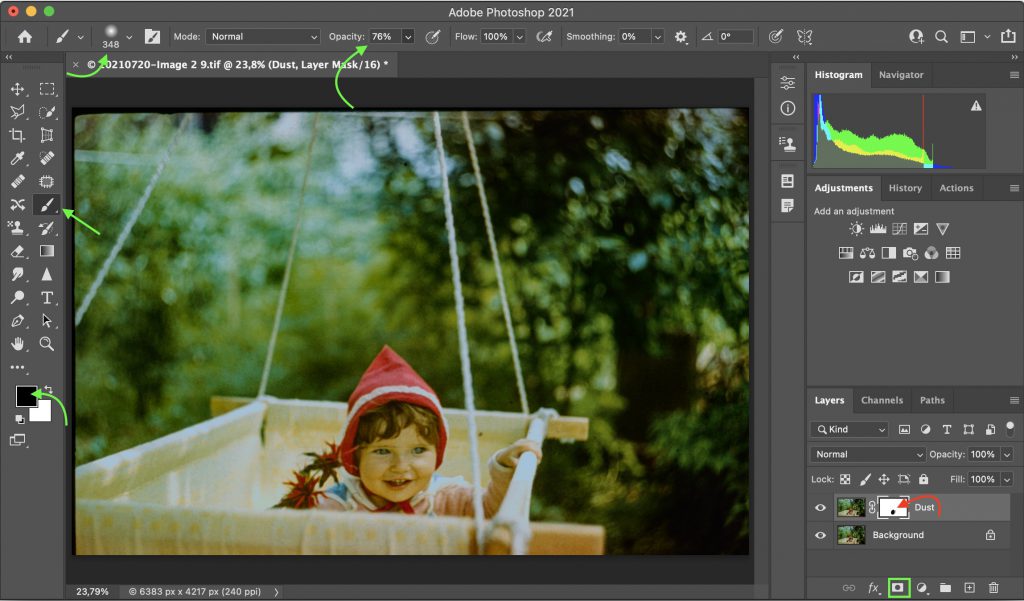 Removing scratches and dust in photoshop: How I clean up and restore old  photos