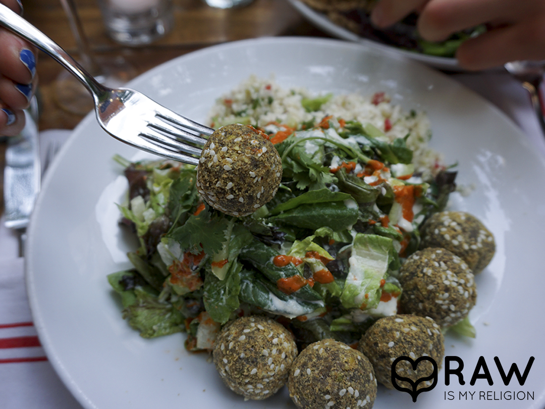 falafel salad pure food and wine nyc raw vegan