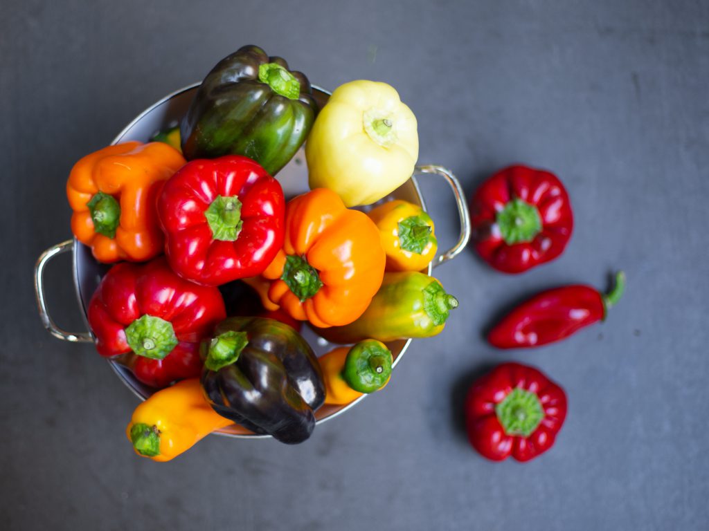 Vegane Rohkost Rezepte mit bio Paprika.