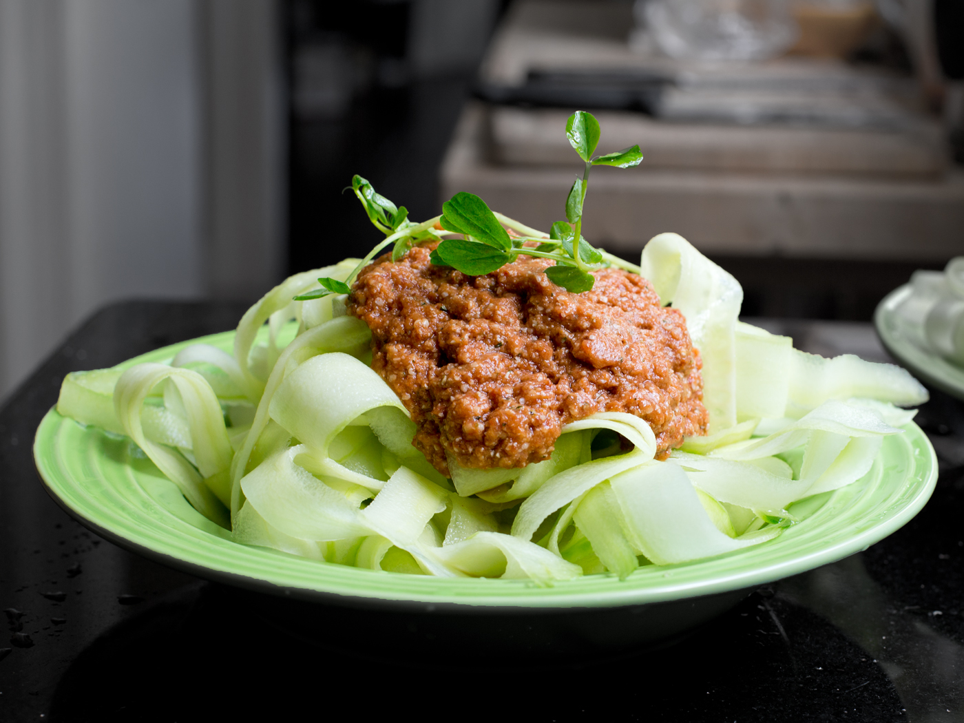 rohkost vegan Spaghetti Bolognese