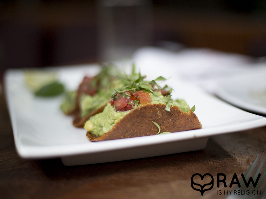 tachos plate guac pure food and wine nyc raw vegan