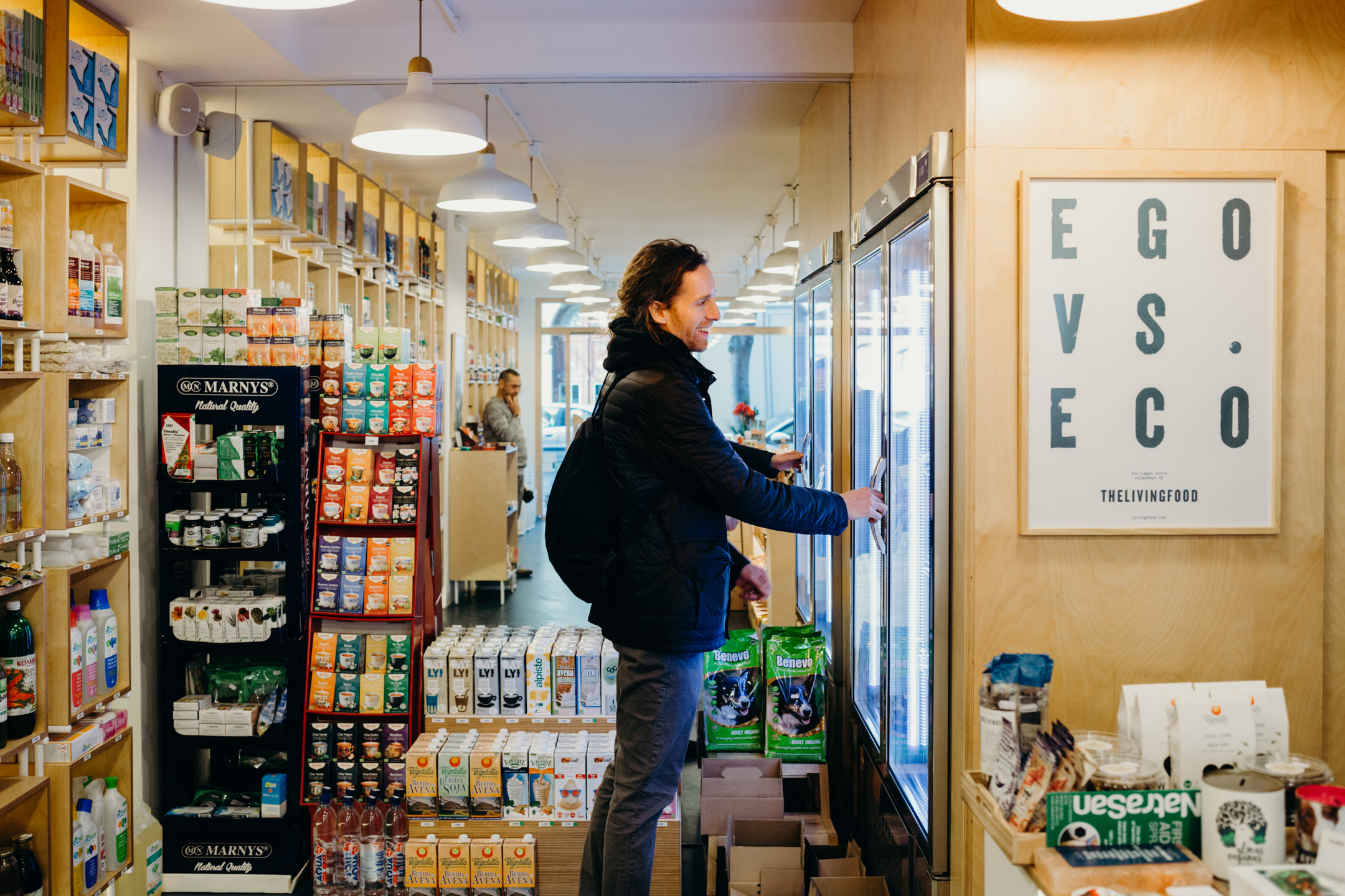 The Living Food Barcelona vegan shop.