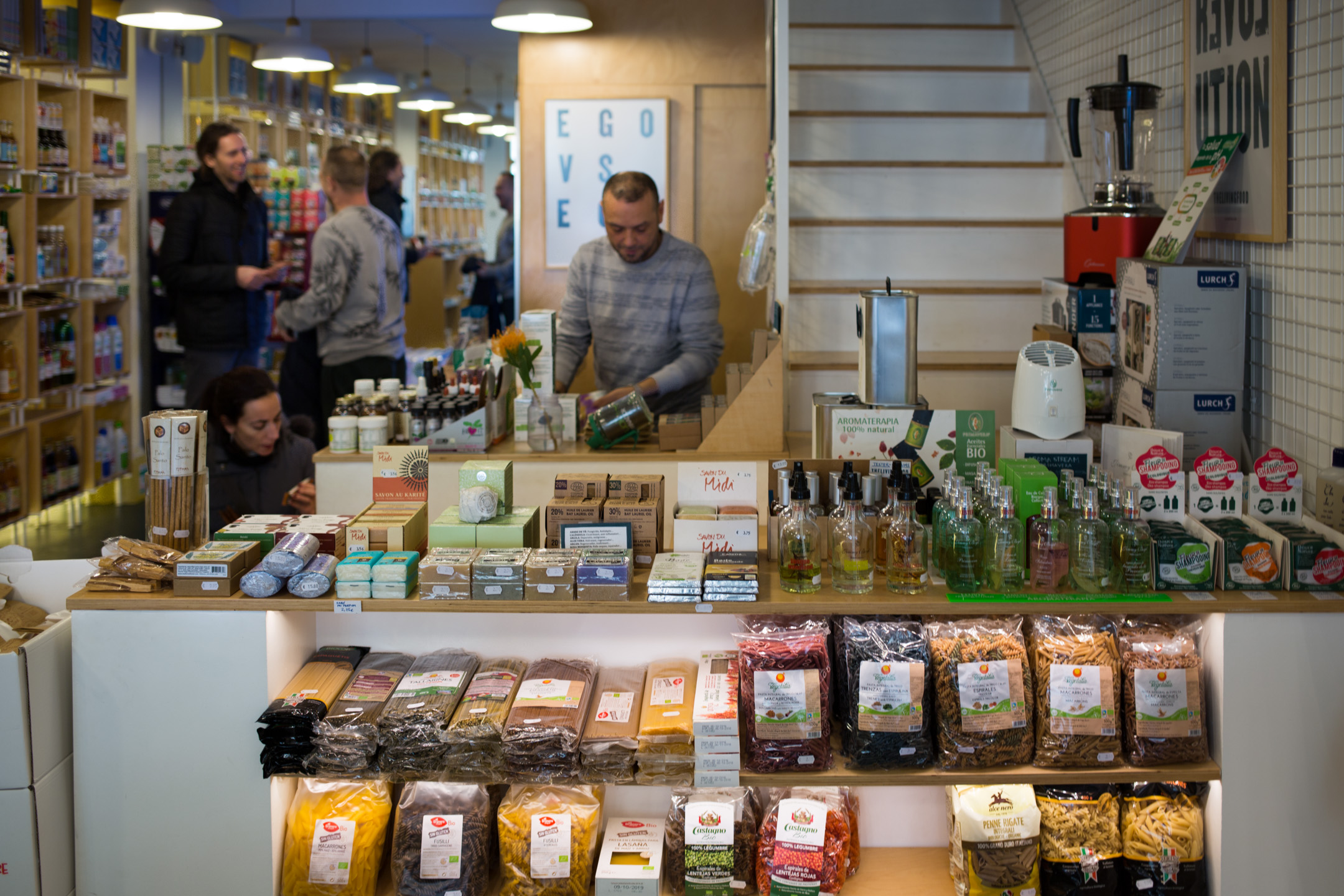 The Living Food Barcelona vegan shop.