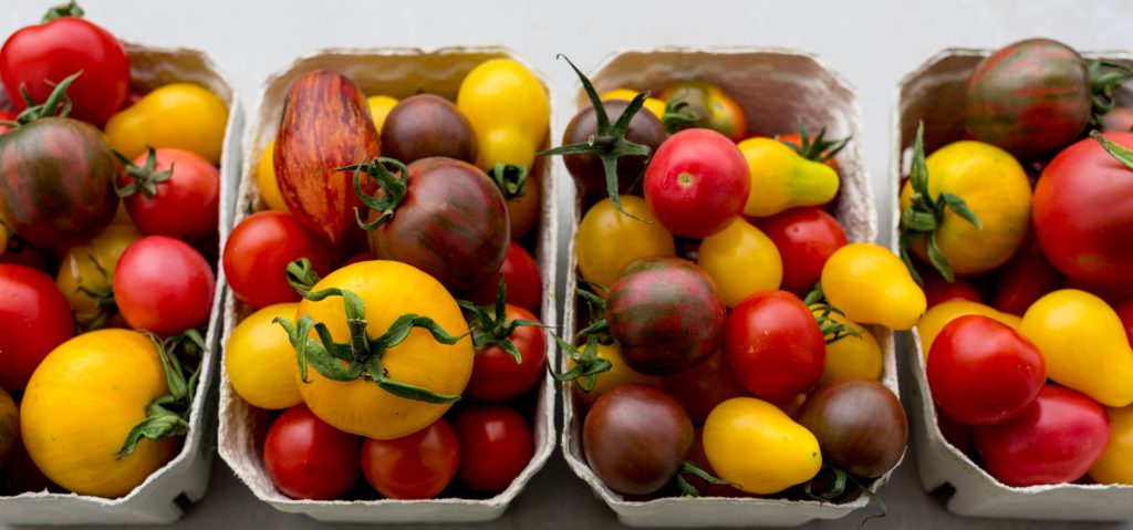 Organic cherry tomaten for raw vegan recipes.