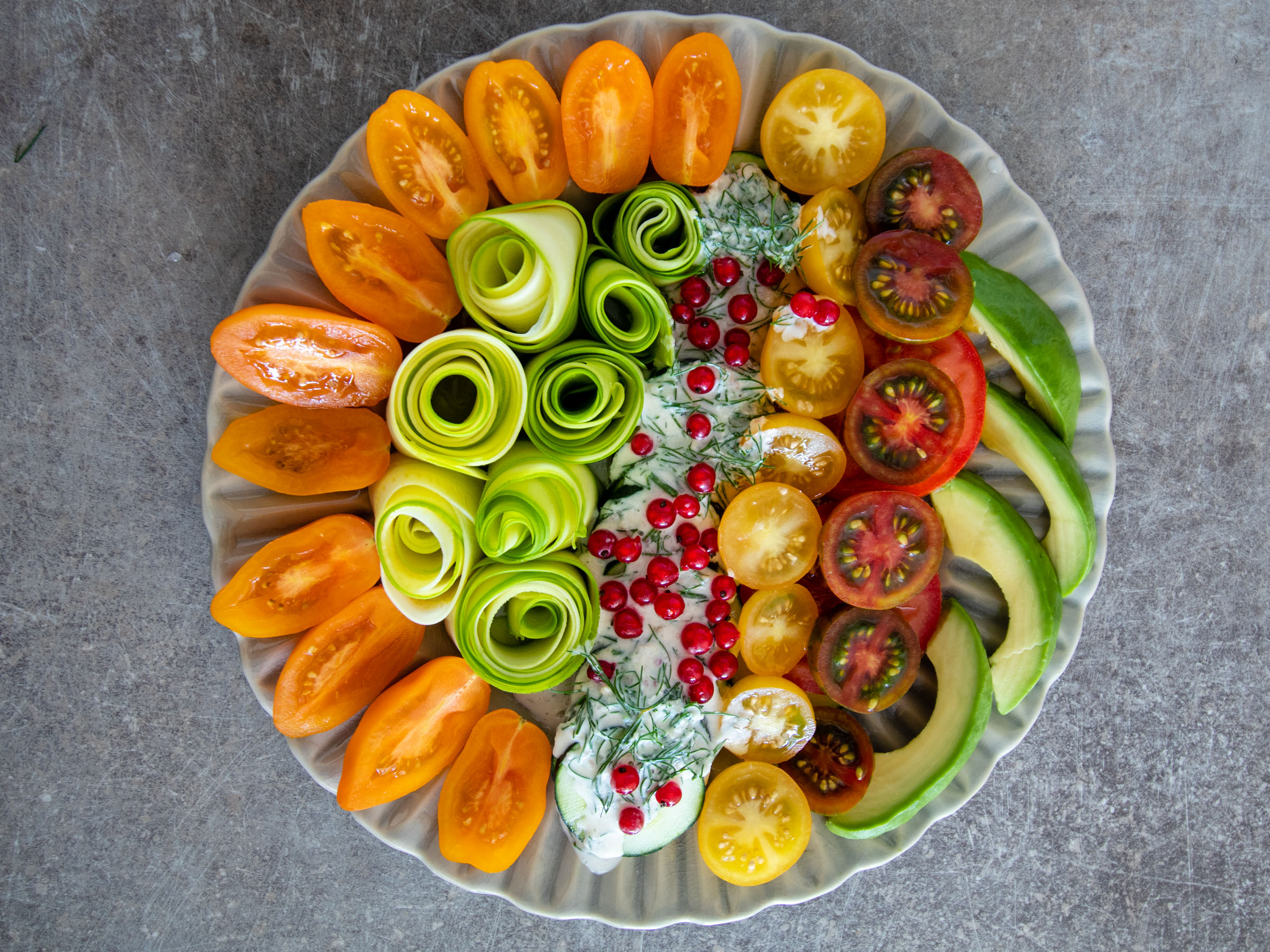 Tomato salad with Tahini dressing